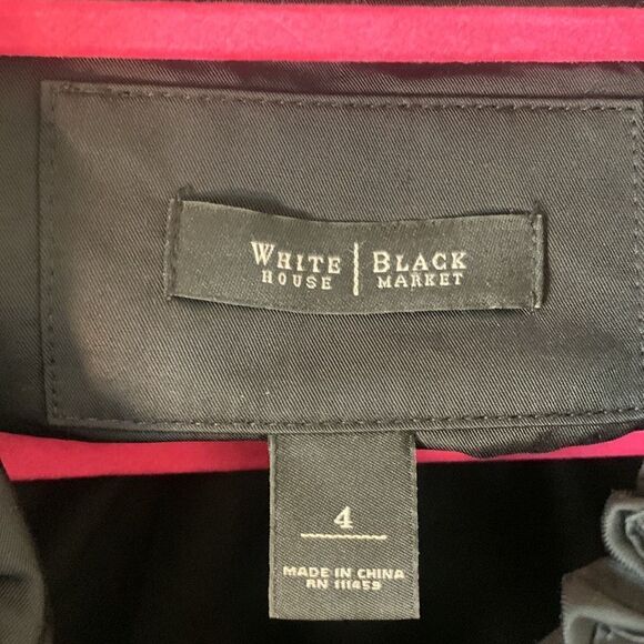 White House black market EUC black ruffled jacket Size 4 - Picture 3 of 5